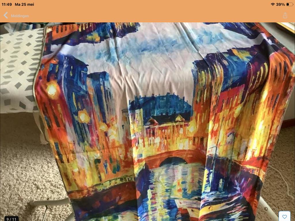 sjaal met Van Gogh print., Verzenden, Nieuw, Maat 46/48 (XL) of groter, Sjaal