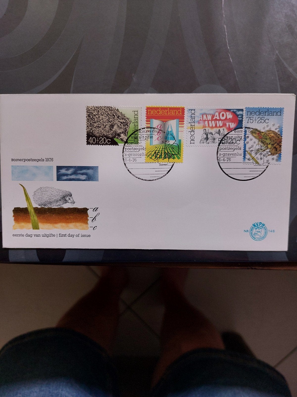 Nederland Zomerpostzegels 1976 Eerste Dag Uitgifte, Ophalen of Verzenden, Beschreven, Nederland