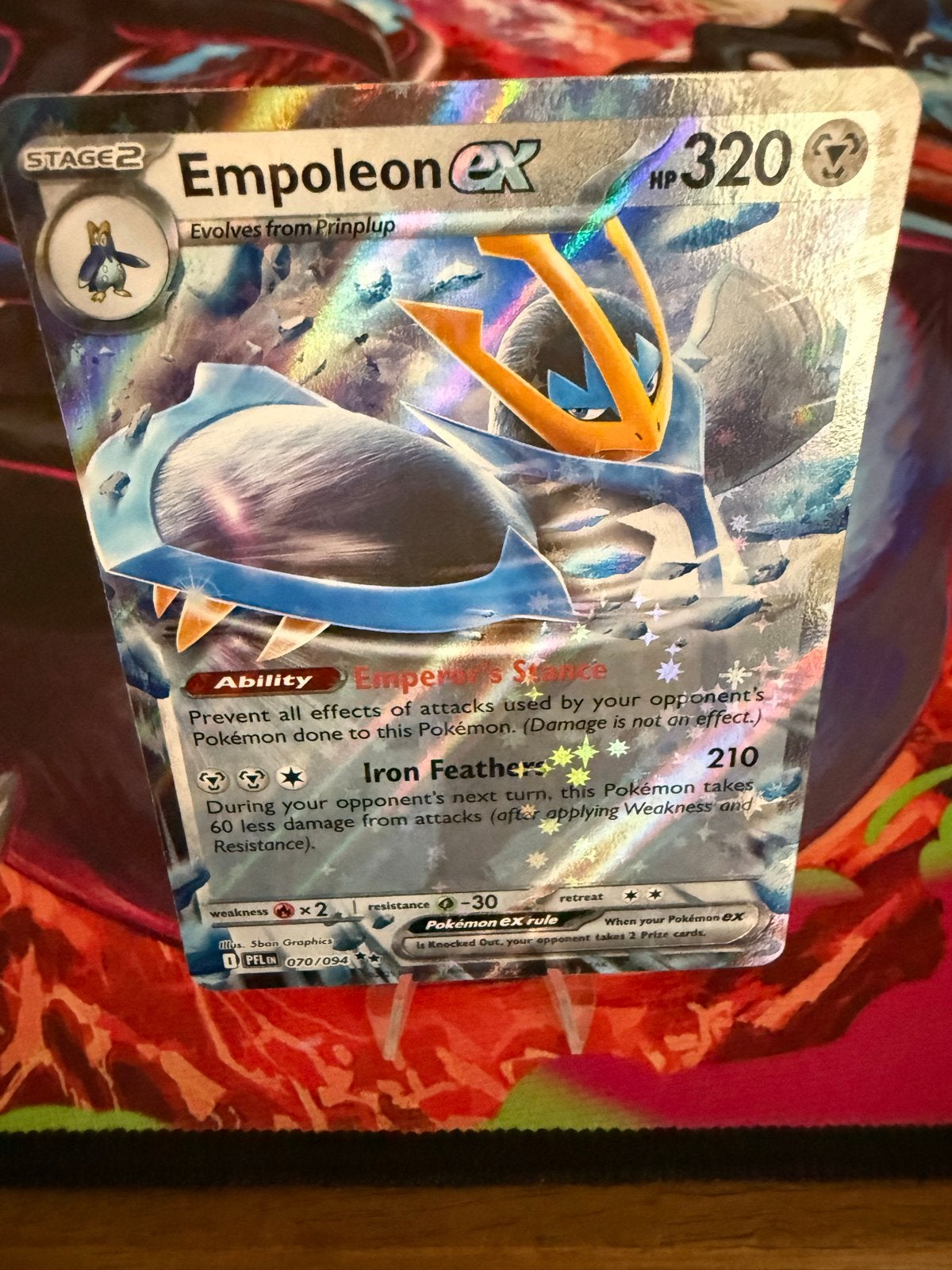 Empoleon EX 070/094 PFL, Ophalen of Verzenden, Zo goed als nieuw, Losse kaart, Foil