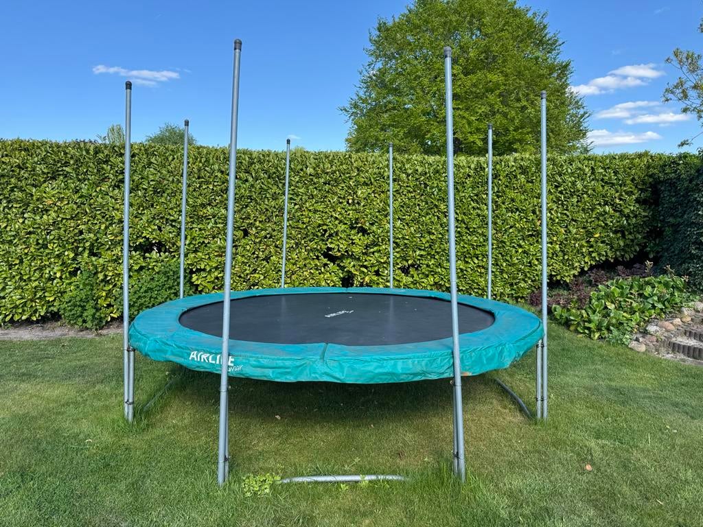 Trampoline (inclusief veiligheidsnet), Ophalen, Gebruikt