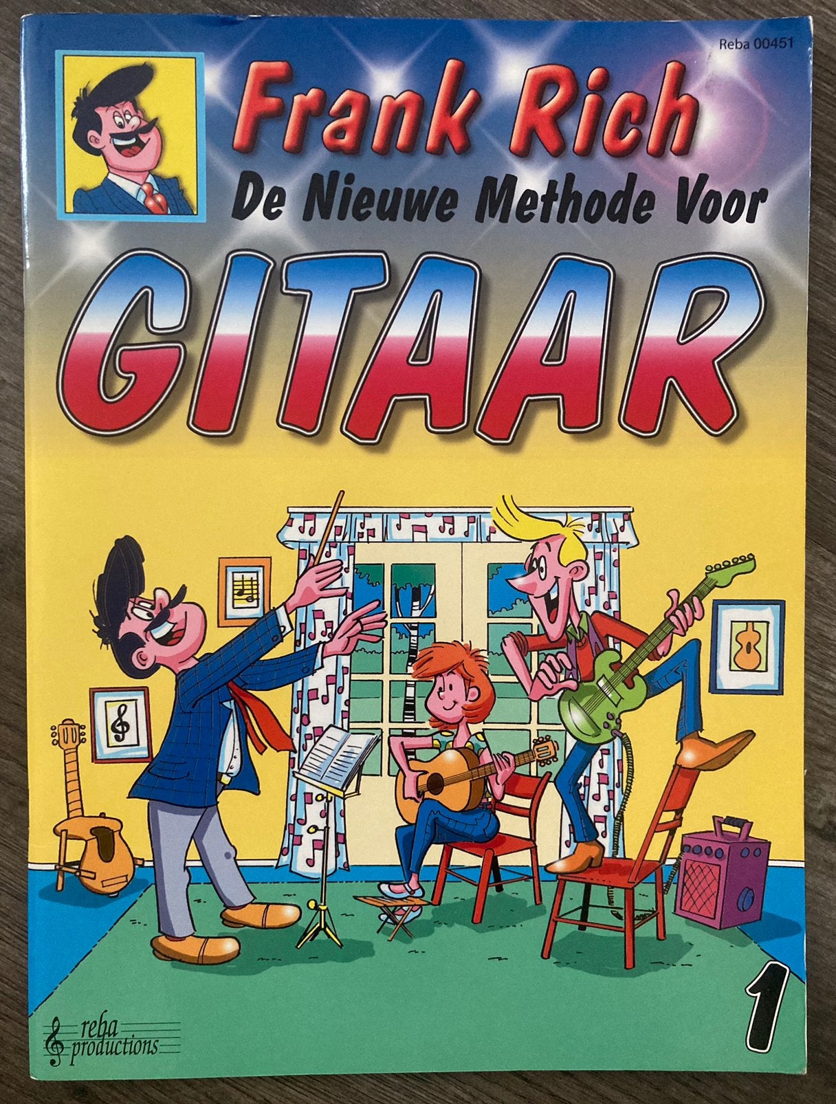 Lesboek de nieuwe methode voor GITAAR 1 - Frank Rich, Muziek en Instrumenten, Gitaar, Klassiek, Les of Cursus, Ophalen of Verzenden