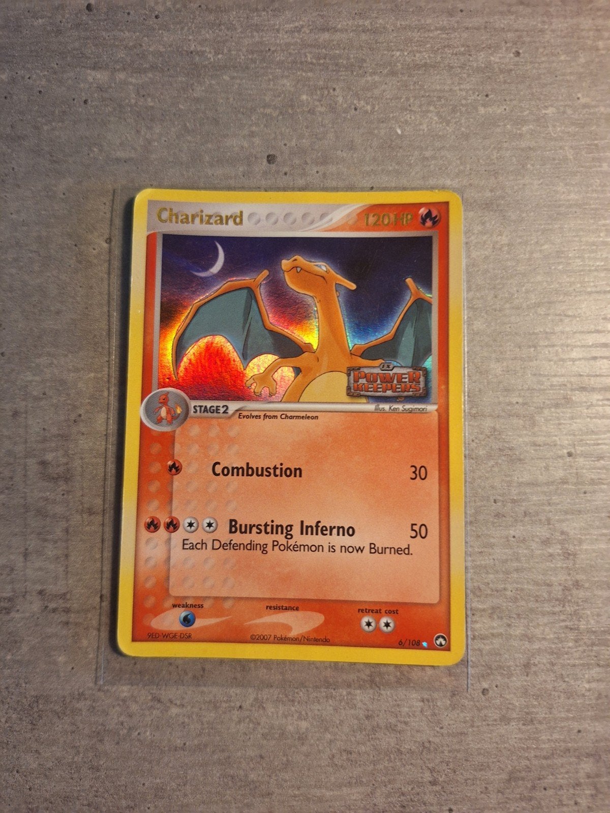 Charizard Pokémon Kaart holo rare - Power Keepers 6/108, Ophalen of Verzenden, Gebruikt, Losse kaart, Foil
