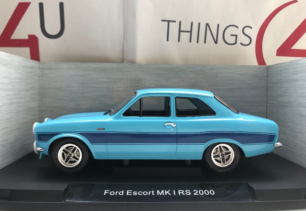 MCG 1:18 Ford Escort MK1 Mexico 1973 blauw nieuw in doos, Ophalen of Verzenden, Nieuw, Auto, Overige merken