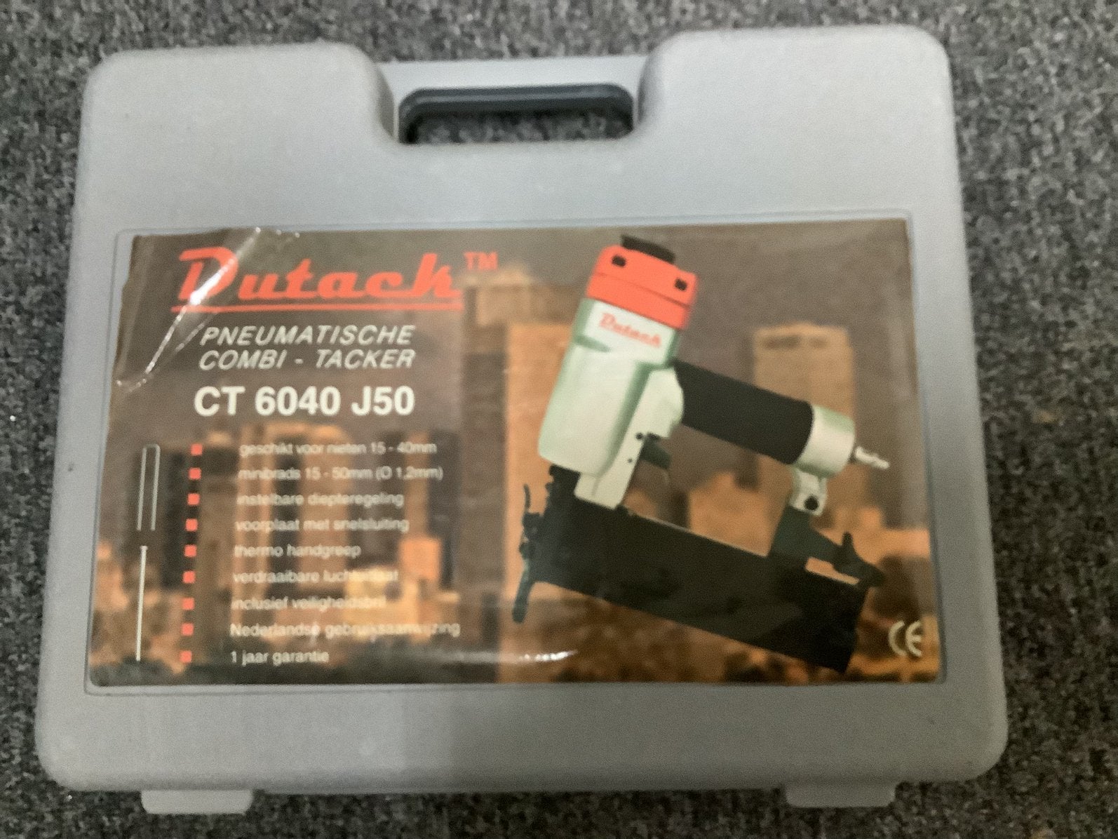 Dutack CT 6040 J50 Pneumatische Combi-Tacker in koffer, Ophalen of Verzenden, Gebruikt