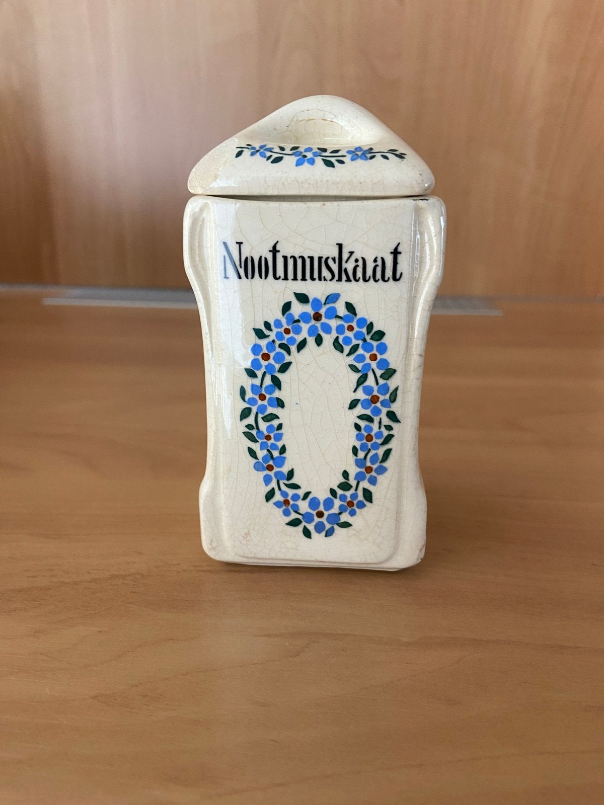 Antiek Nootmuskaat Potje - Beschadigd, Ophalen of Verzenden
