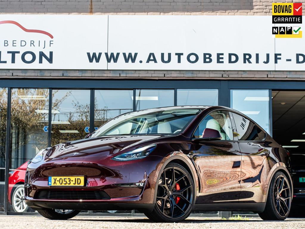 Tesla Model Y Performance AWD 75 kWh SOH 94,3 % 22" VOSSEN L, Auto's, 514 km, Gebruikt, Zwart, 462 pk