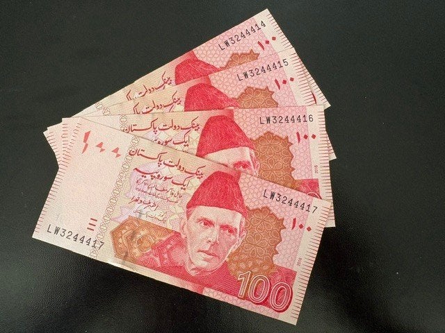 Pakistan 4 x 100 Rupee biljet UNC opeenvolgende nummers, Ophalen of Verzenden, Zuid-Azië, Setje
