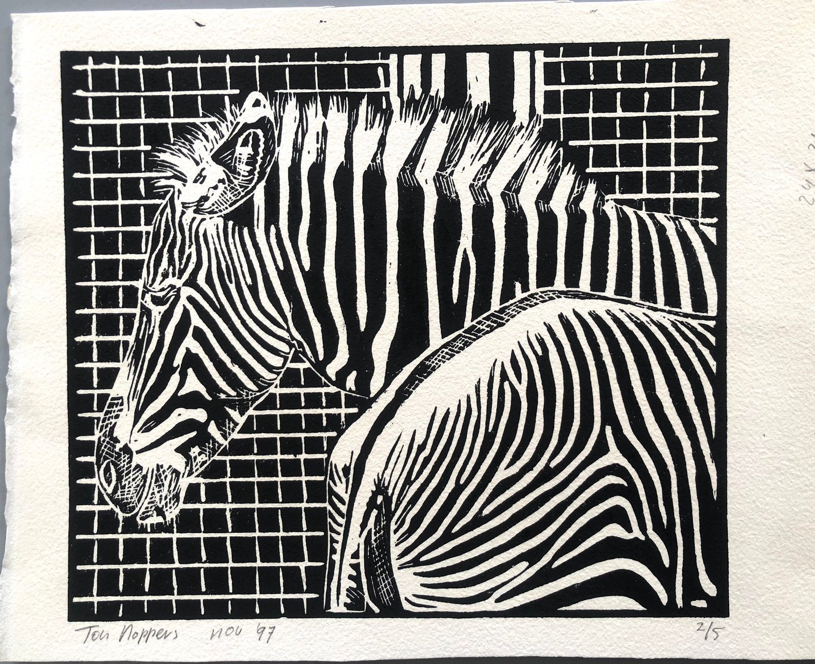 Lino “Artis-zebra’s”, Ophalen of Verzenden