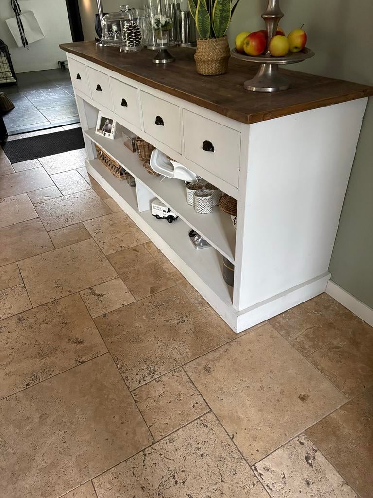 Dressoir met lades en planken Riviera Maison, Ophalen, 150 tot 200 cm, Zo goed als nieuw, Met lade(s)