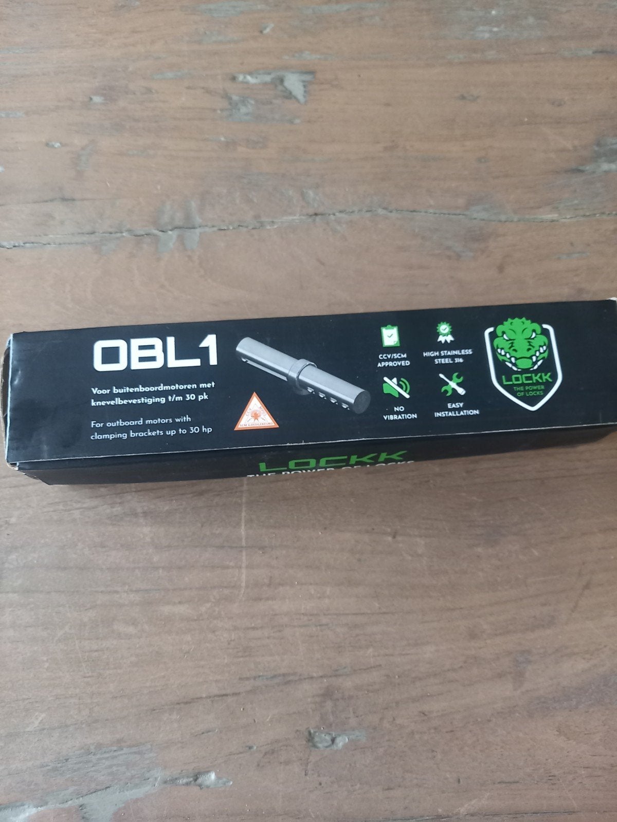 OBL Buitenboordmotorslot RVS - SCM Goedgekeurd, Ophalen, Zo goed als nieuw, Motor en Techniek