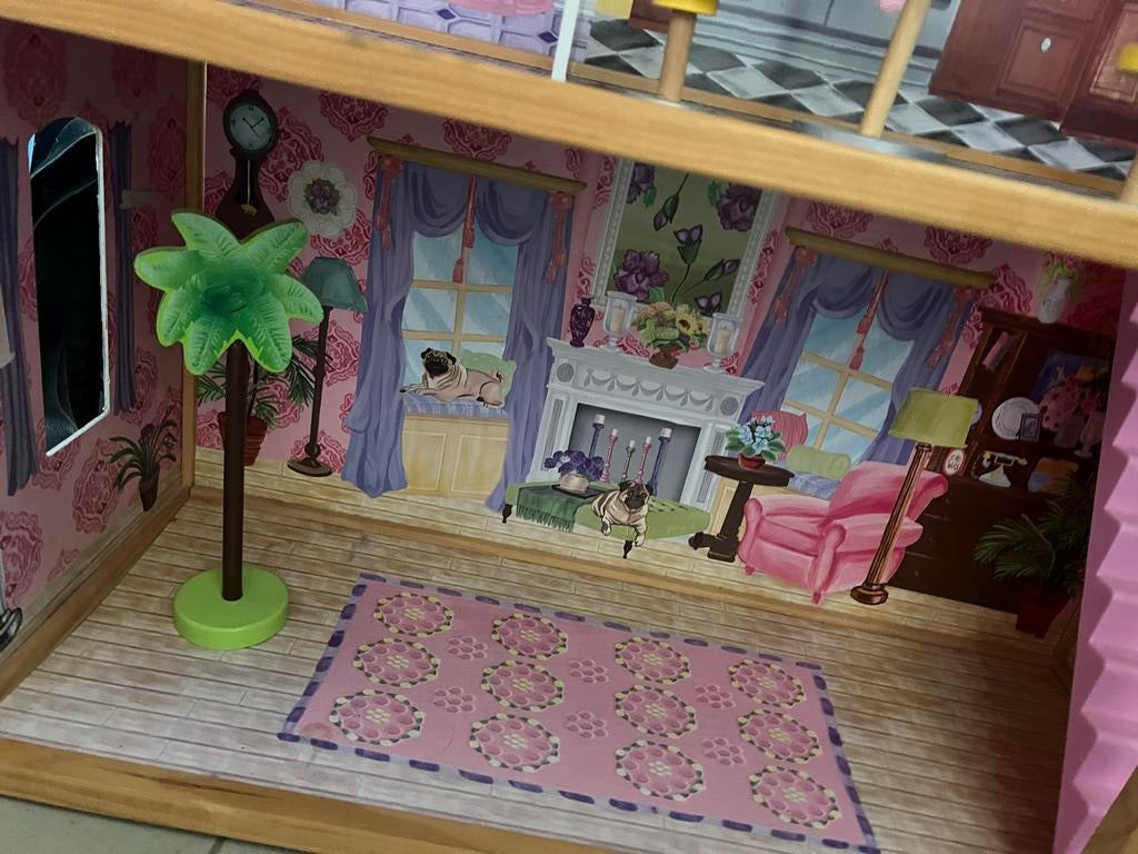 Kidkraft Poppenhuis met Meubeltjes - Goede Staat, Ophalen, Zo goed als nieuw, Poppenhuis