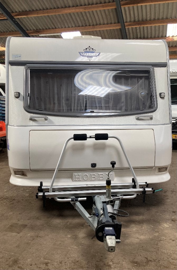 Hobby De luxe Easy 400 SF bj 2003 met voortent, Caravans en Kamperen, Hobby, Dwarsbed, Particulier, 4 tot 5 meter