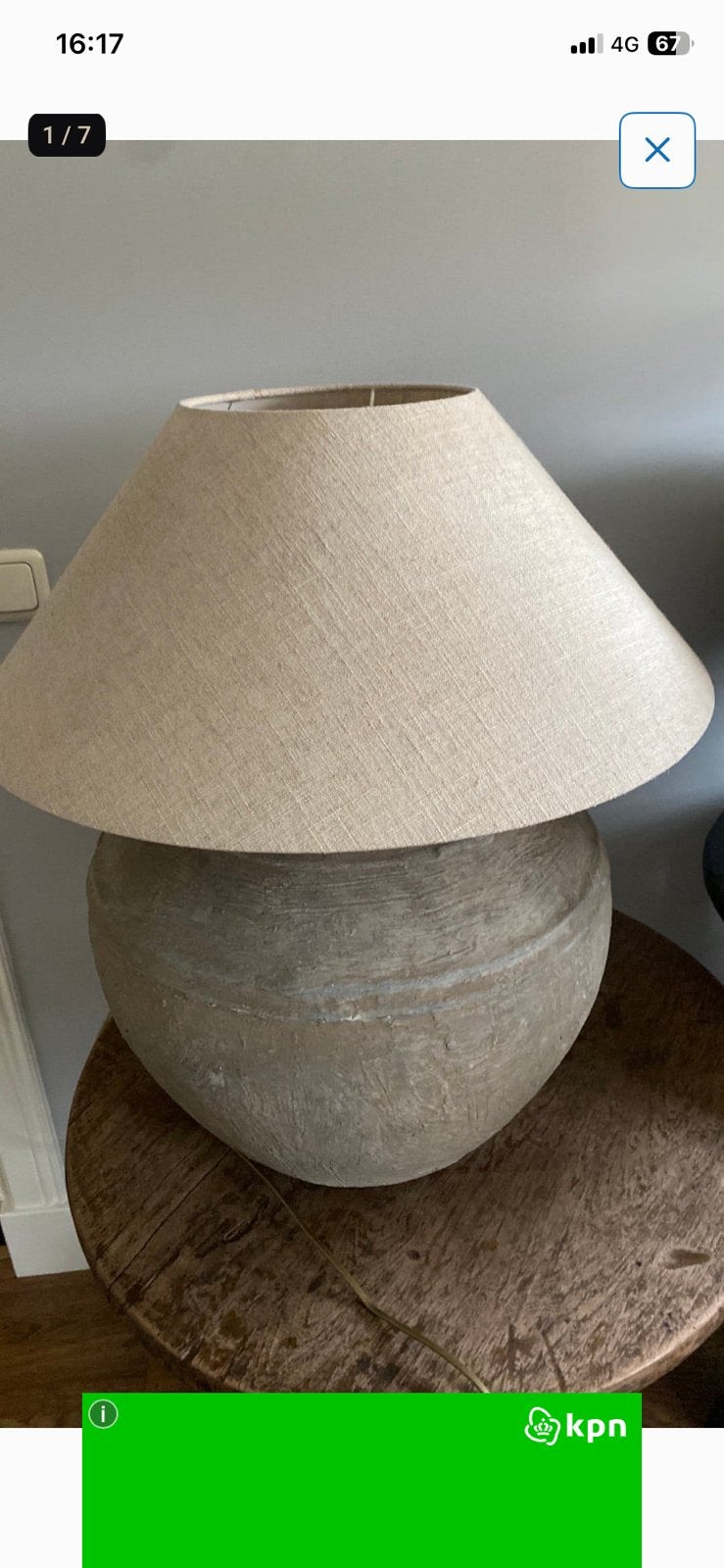 Kruiklamp, Ophalen, Tafellamp, Rond, Zo goed als nieuw