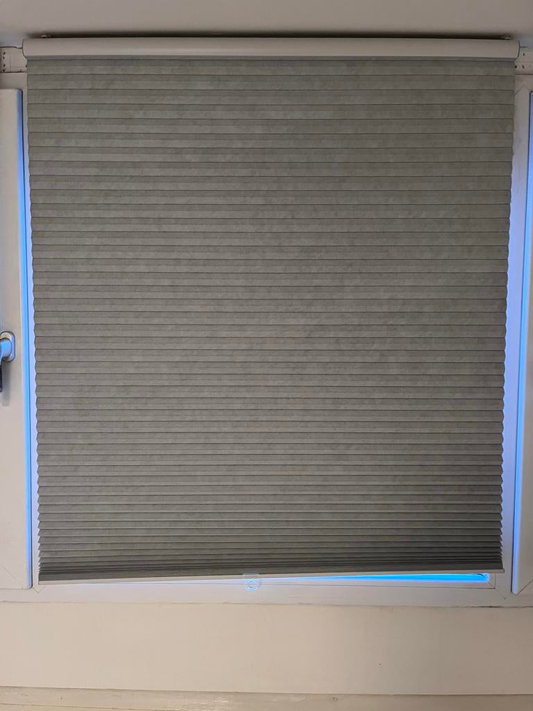 Hoppvals IKEA plisségordijnen - Grijs, Ophalen, Gebruikt, 150 tot 200 cm, Grijs