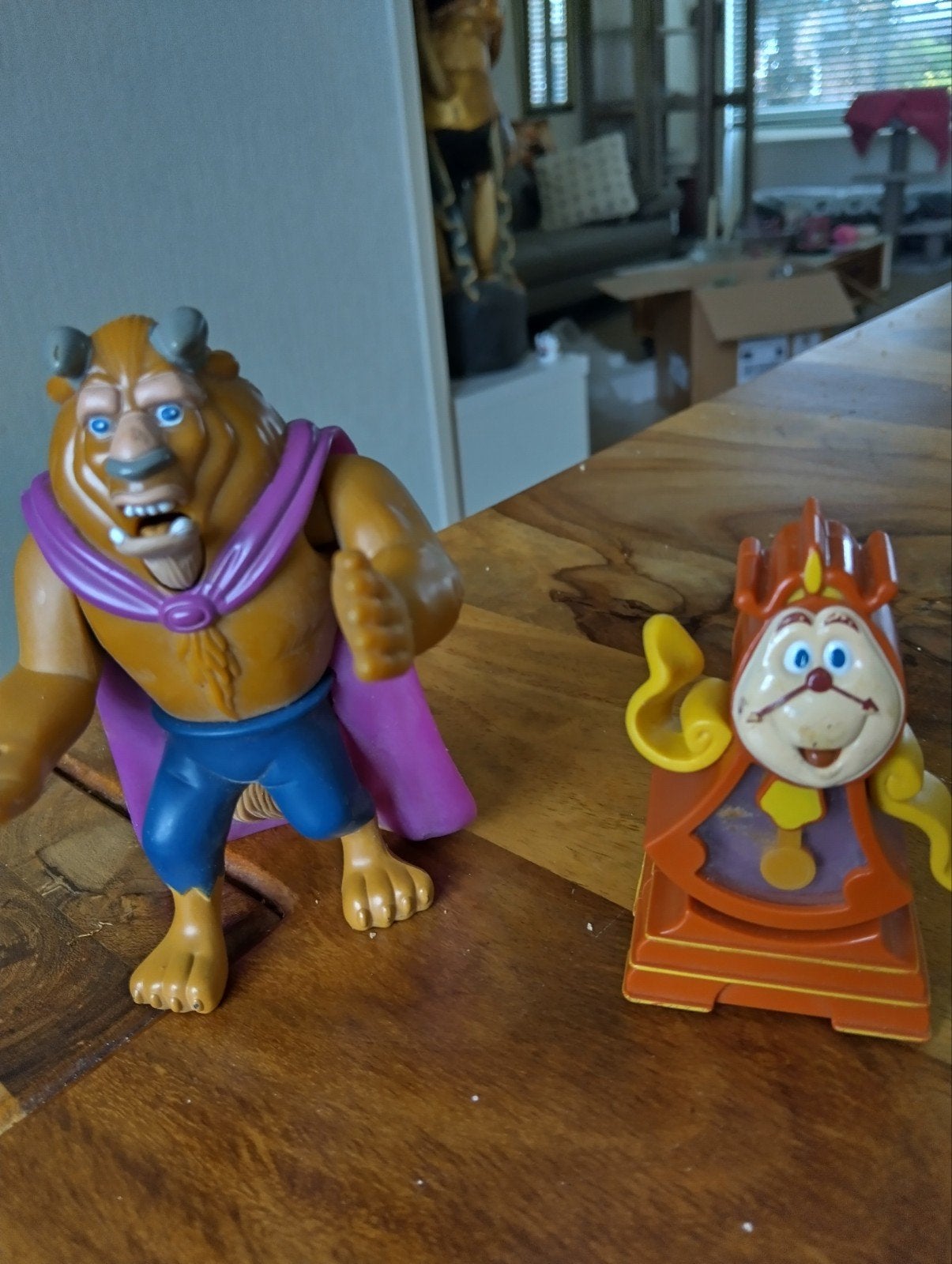 Belle en het Beest figuren: Beest en Pendule, Ophalen, Gebruikt
