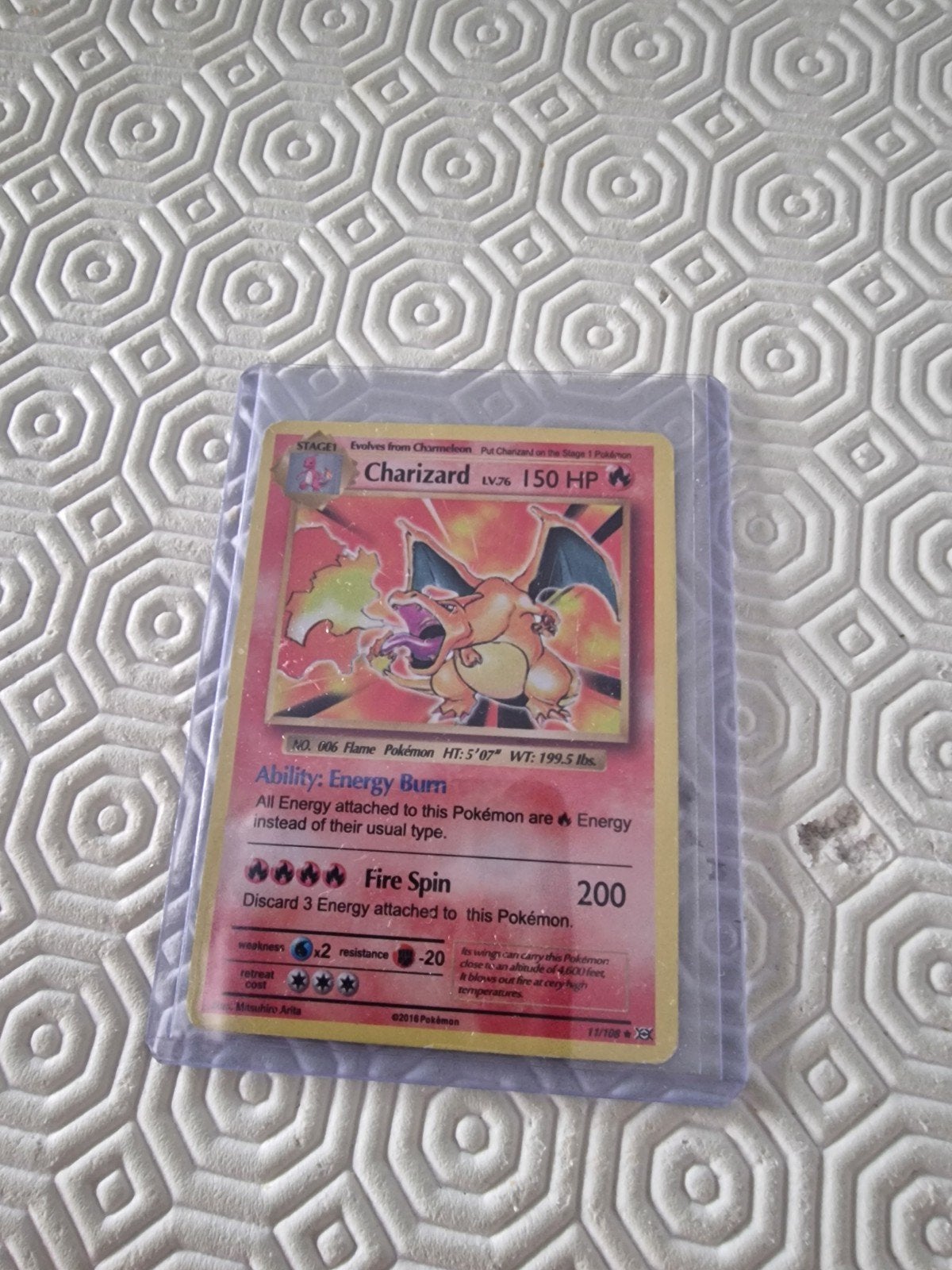 Pokémon Kaart Charizard LV.76 150 HP - Zeldzaam, Ophalen of Verzenden, Gebruikt, Losse kaart