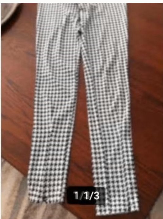 Dames elastische broek zwart/wit mt S merk Seven Sisters, Maat 38/40 (M), Ophalen of Verzenden, Zo goed als nieuw, Lang