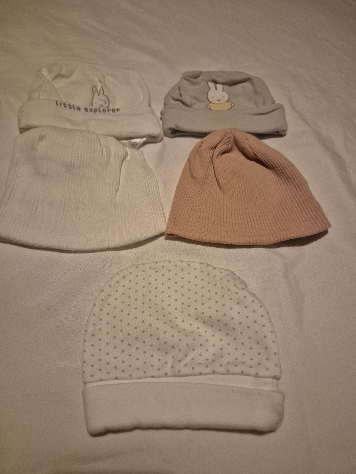 4 mutsjes maat 50/56, Kinderen en Baby's, Jongetje of Meisje, Maat 56, Zo goed als nieuw, Muts