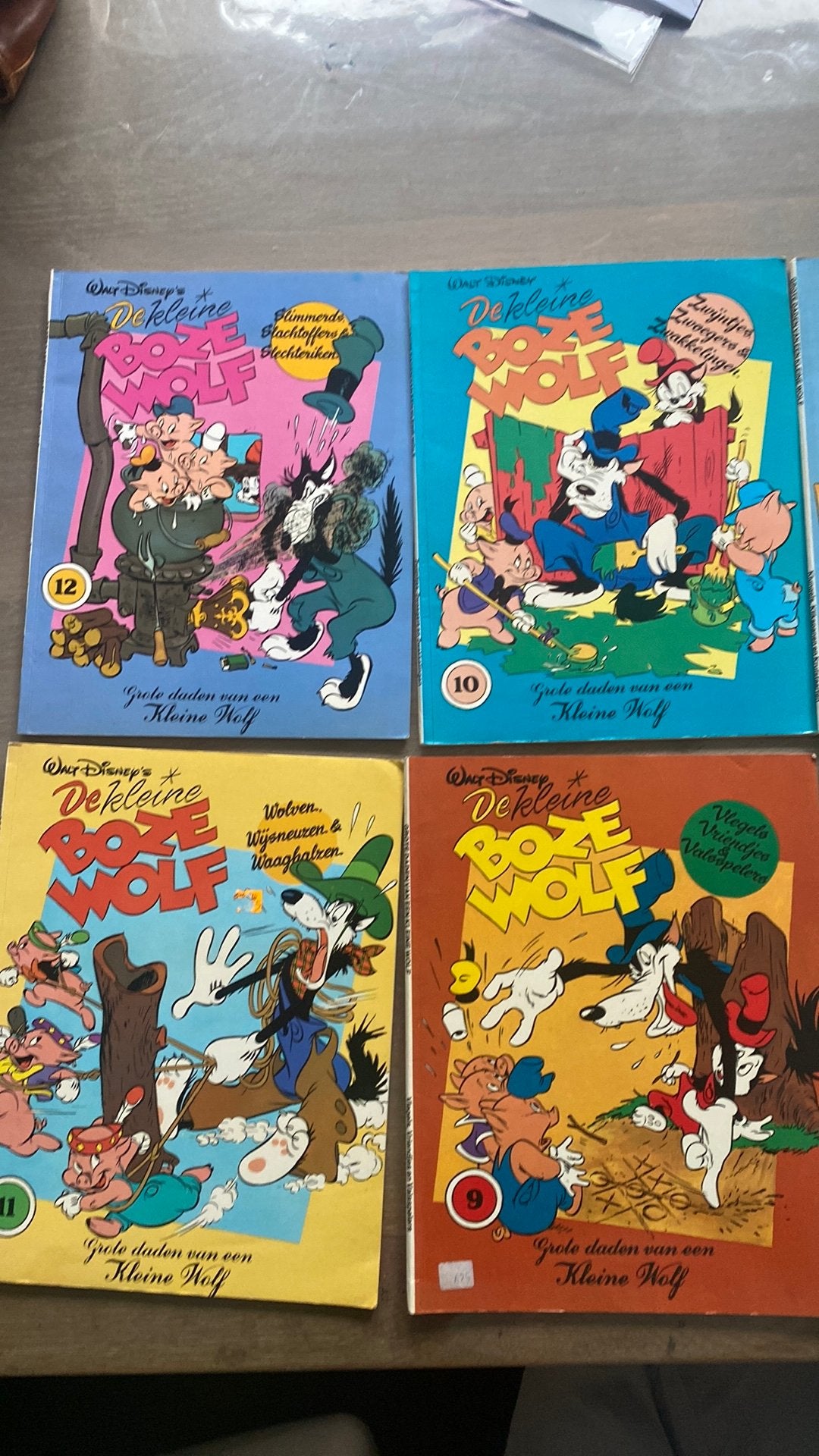 9 stripboeken De Grote Boze Wolf, Meerdere stripboeken, Ophalen of Verzenden, Gelezen