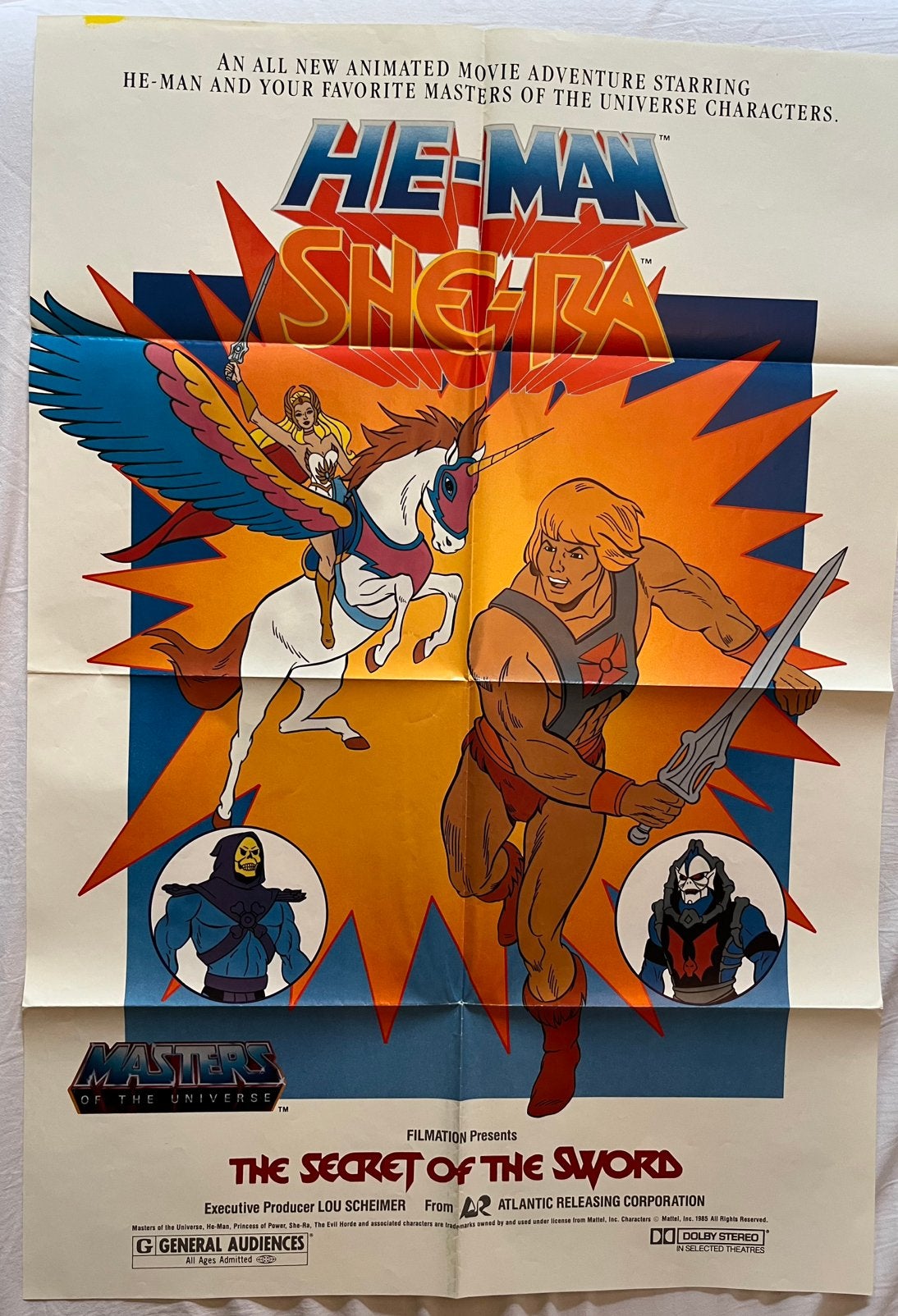 He-Man & She-Ra: The Secret of the Sword Filmposter, Verzamelen, Ophalen of Verzenden, A1 t/m A3, Film en Tv, Rechthoekig Staand