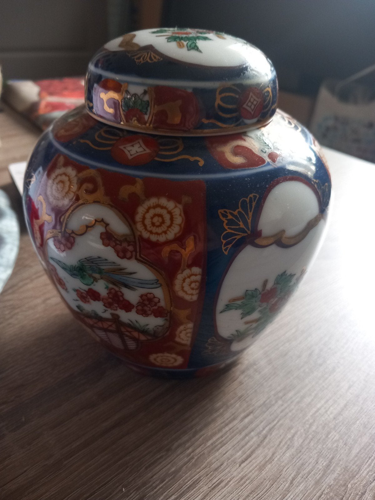 Handgeschilderde Gold Imari Gemberpot - 15 cm, Antiek en Kunst, Ophalen of Verzenden