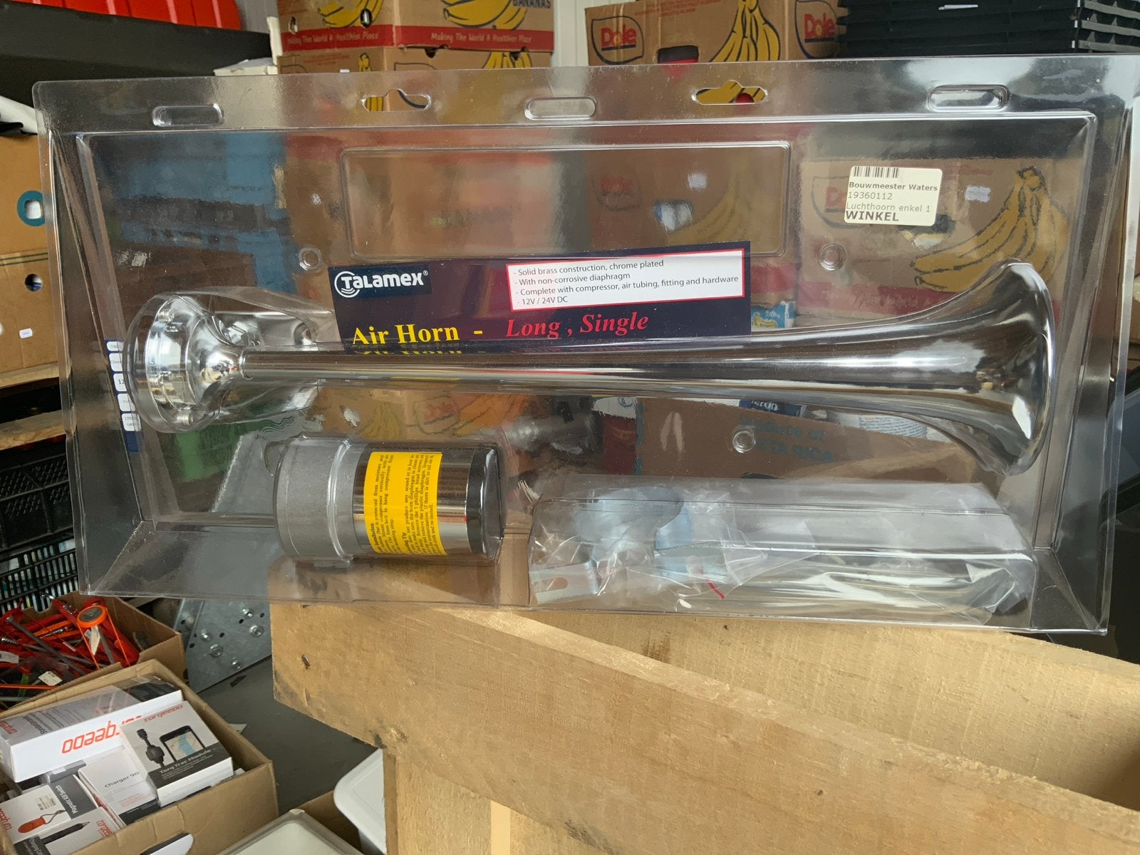 Talamax Luchthoorn - Lang, Enkel (12V/24V DC), Ophalen, Nieuw, Universele onderdelen