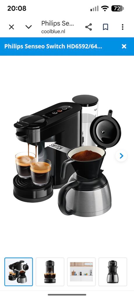 Senseo Switch - Koffiepad- en filterkoffiezetapparaat, Witgoed en Apparatuur, Koffiezetapparaten, Ophalen of Verzenden