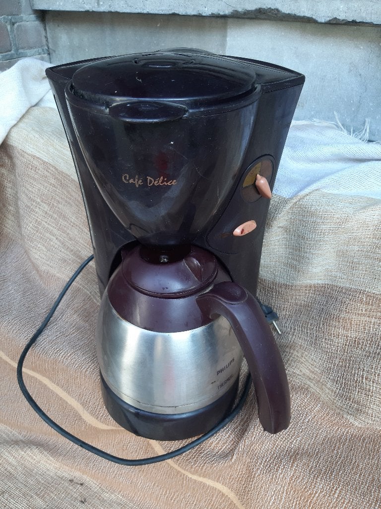 Philips Café Delicé HD7612/A, vintage, met isoleerkan, Ophalen, Overige typen, Gebruikt, Philips