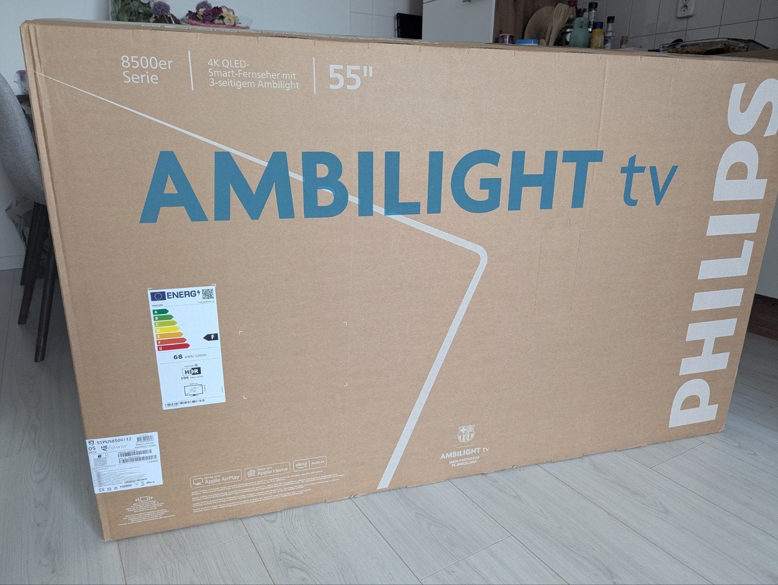 Nieuw Philips 55PUS8500/12 Ambilight TV 55 inch 4K QLED, Ophalen, Philips, QLED, Nieuw