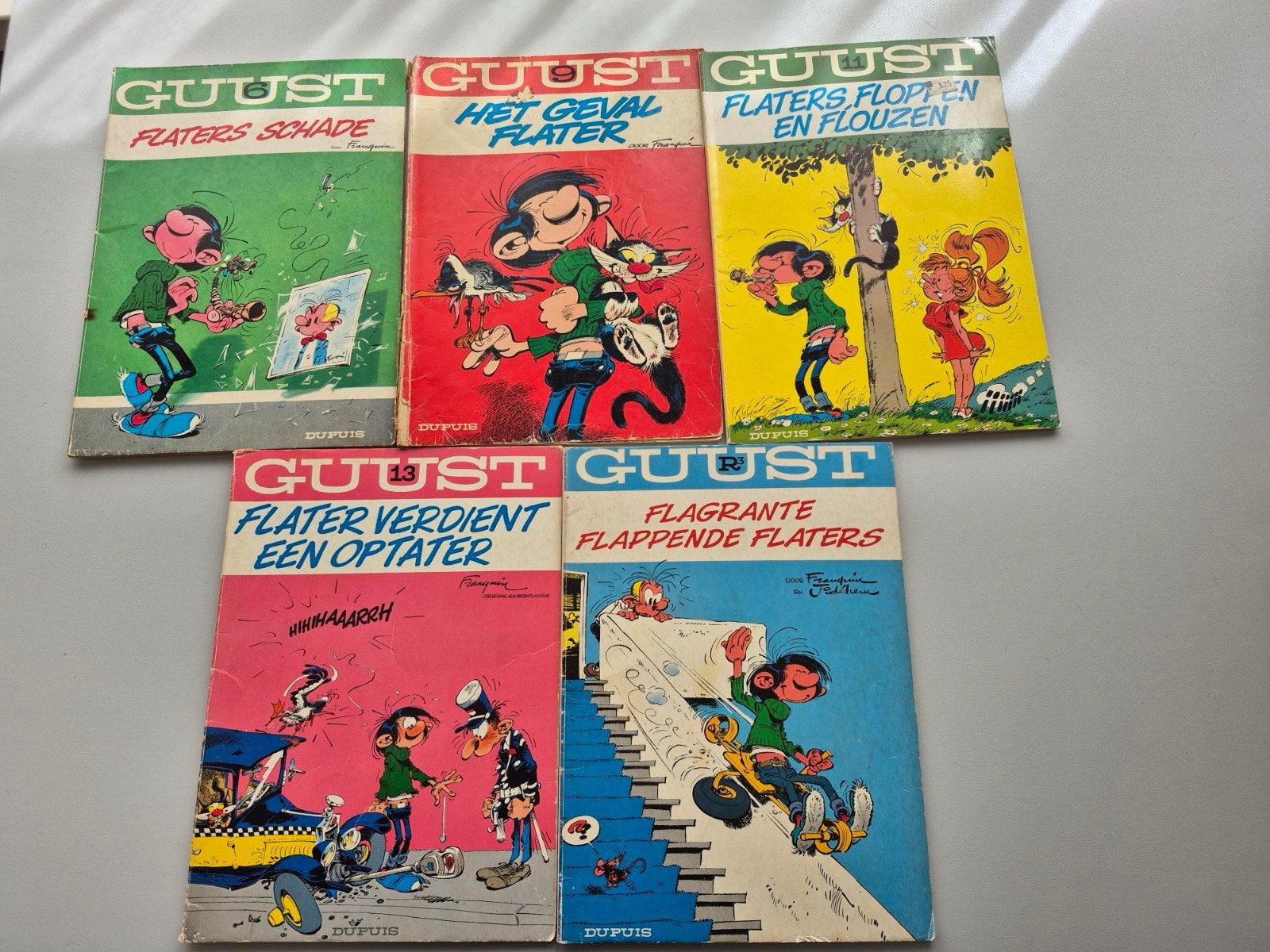 Guust Flater stripboeken - 5 delen, Boeken, Meerdere stripboeken, Ophalen of Verzenden, Gelezen, Franquin