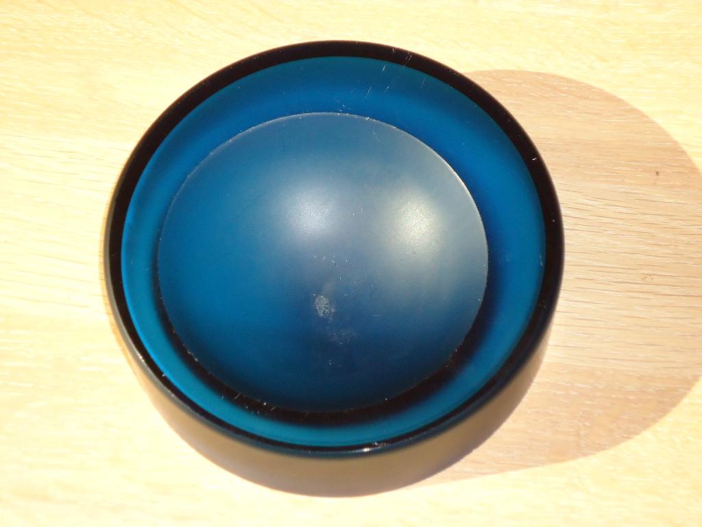 vintage blue glass modernist bowl Peill & Putzler vide-poche, Antiek en Kunst, Antiek | Glas en Kristal, Ophalen of Verzenden