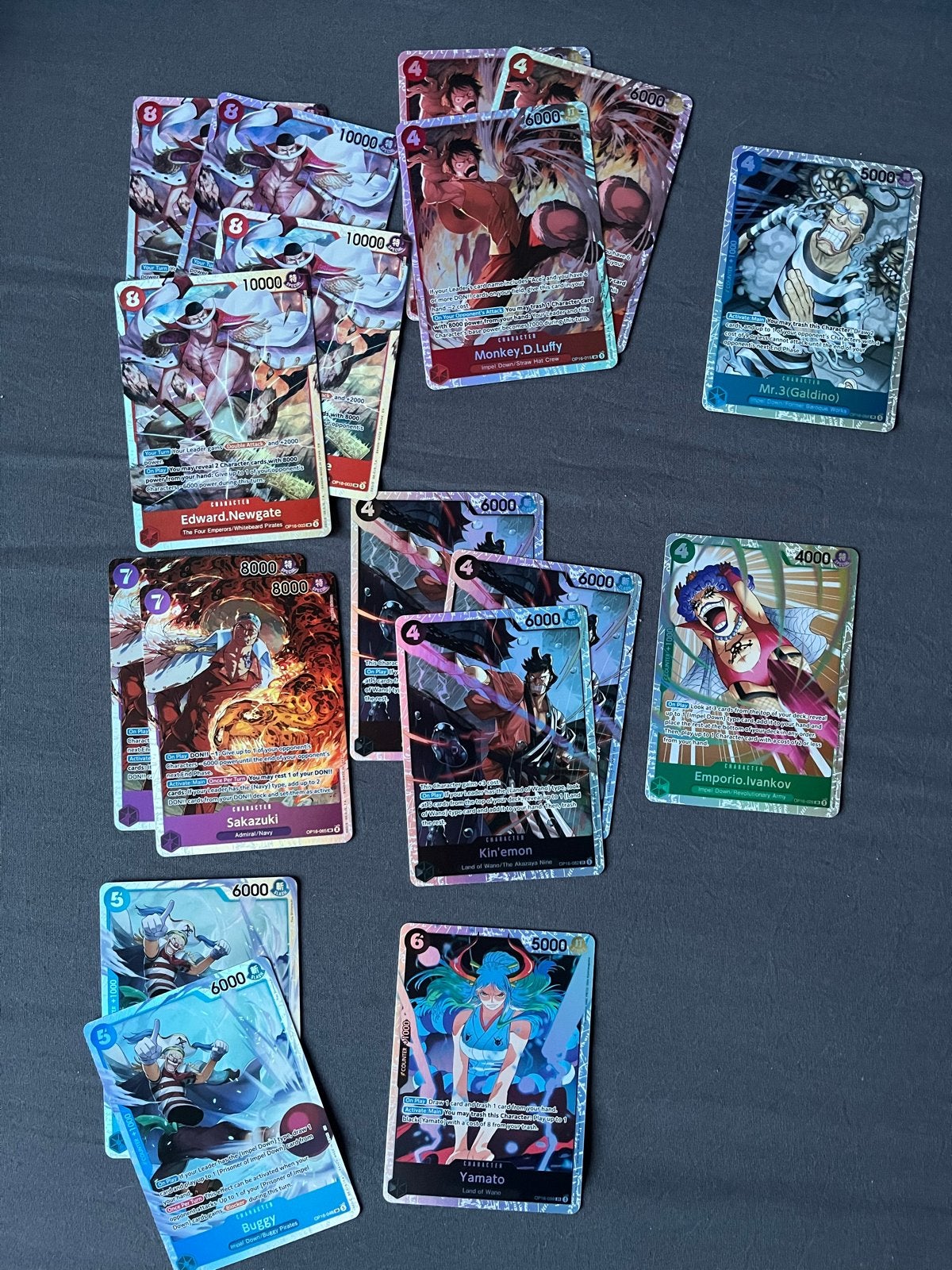 One Piece OP-16 The Time of Battle SR kaarten, Verzenden, Zo goed als nieuw, Meerdere kaarten