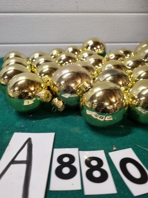 kerstballen goud kleurig van glas [a880], Ophalen of Verzenden, 'T Olde Gre-j, Info@toldegrej.nl, Endepoelstraat 20f Didam