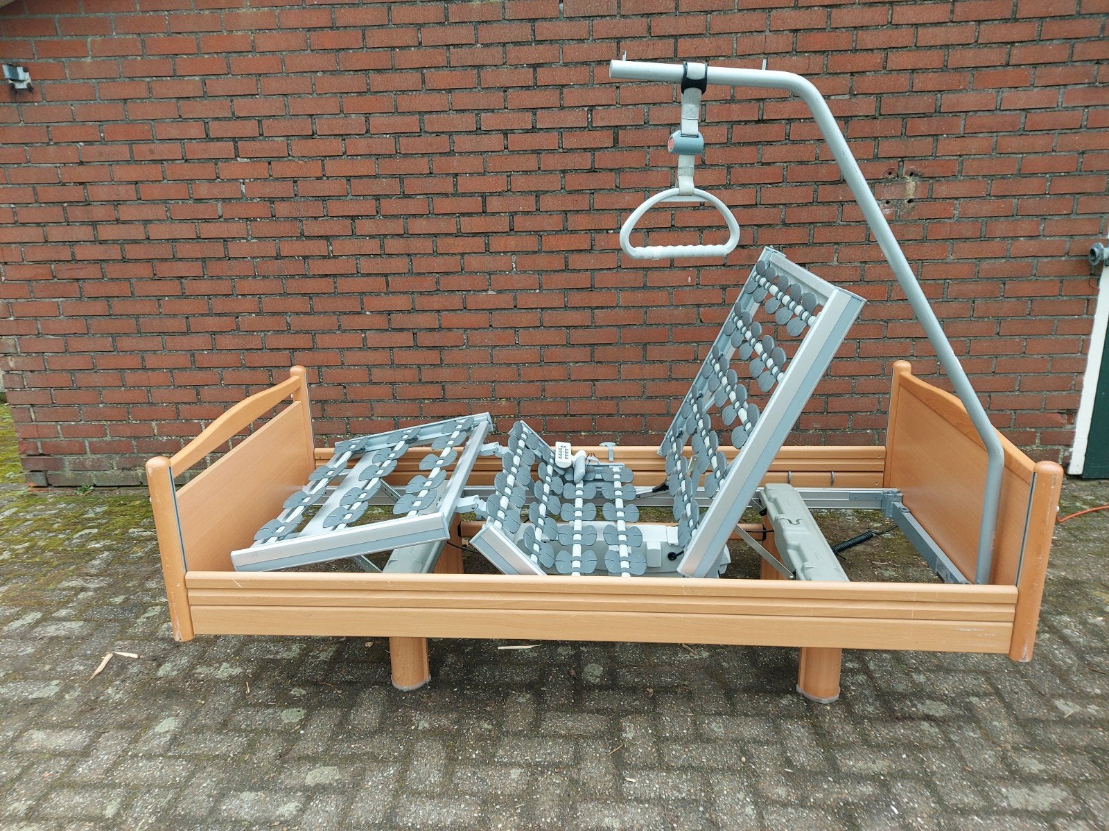 electrisch zorgbed met matras en papegaai hoog laag bed, Ophalen, Eenpersoons, Hout, Verstelbaar