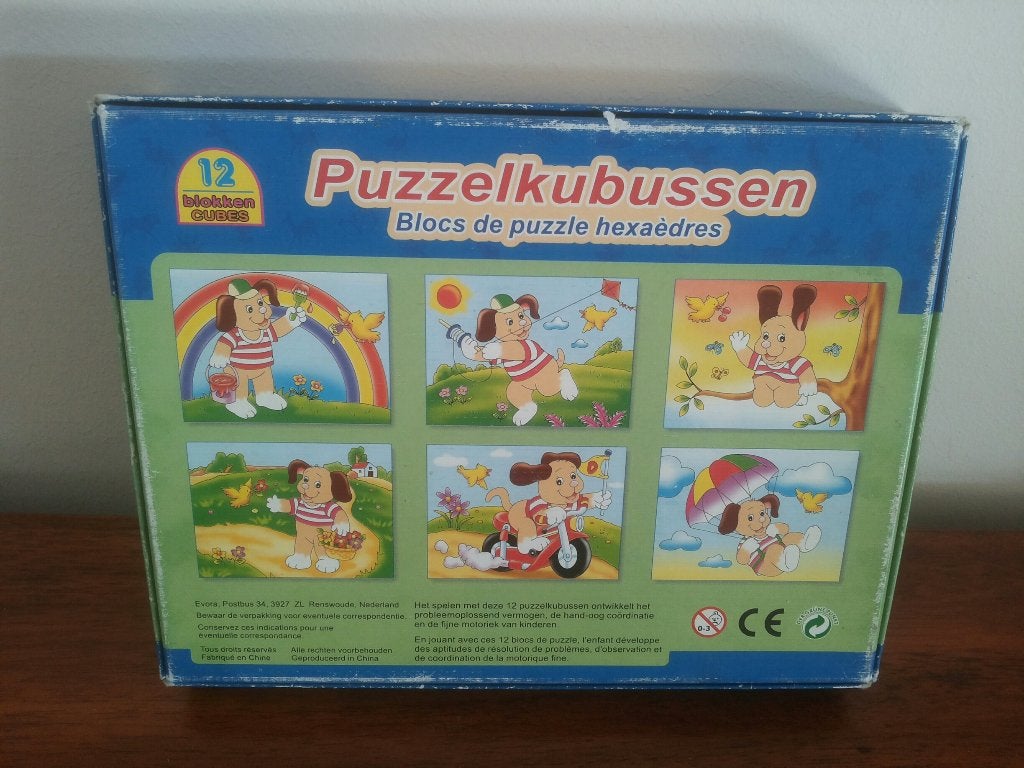 12 Puzzel kubussen, Ophalen of Verzenden, 10 tot 50 stukjes, Gebruikt