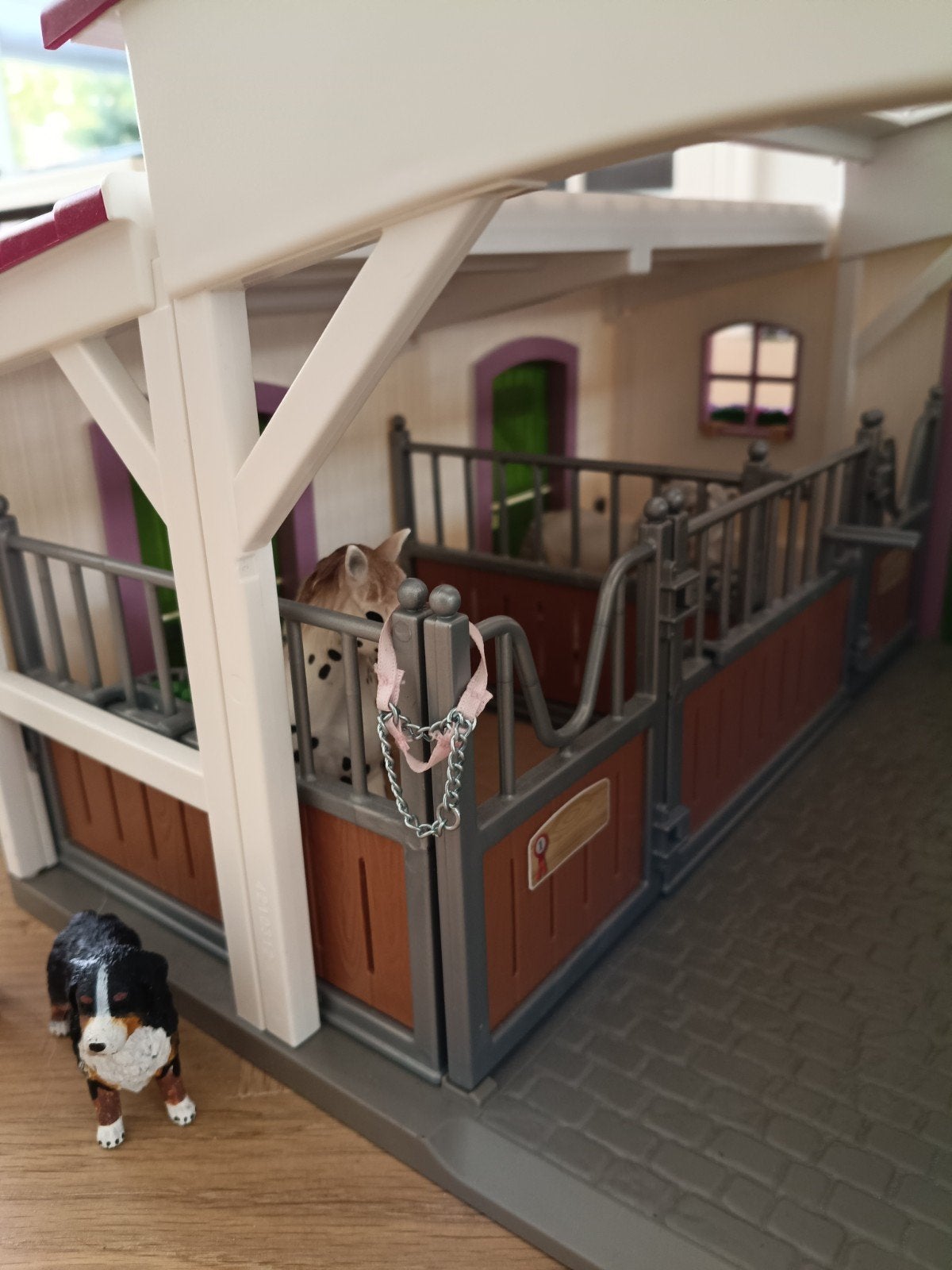 Schleich manage stal met accessoires, Ophalen of Verzenden, Gebruikt, Jongen of Meisje