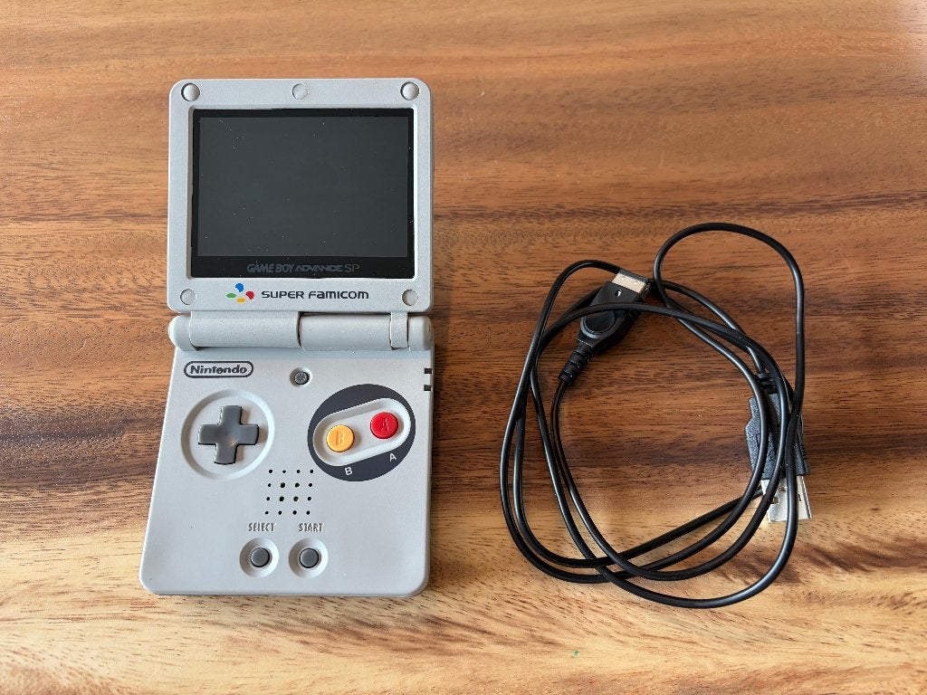 Game Boy Advance SP met nieuw IPS scherm en Retro Shell., Spelcomputers en Games, Ophalen, Refurbished, Game Boy Advance SP
