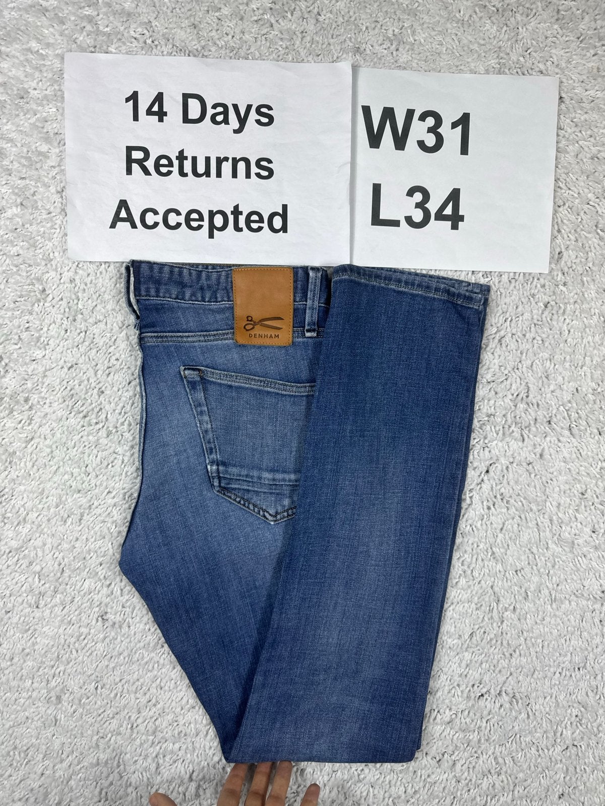 Denham Ridge Straight Fit Jeans - Blauw - W31 L34 2894, N, Blauw, Ophalen of Verzenden, N