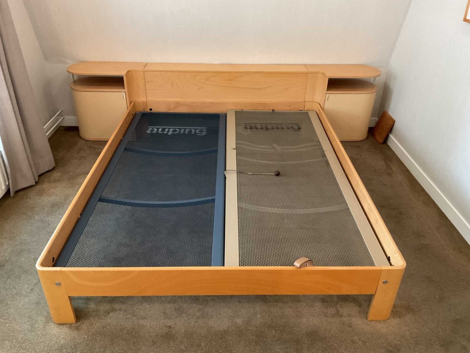 Auping auronde ledikant 160x200, Ophalen, Beige, Tweepersoons, 200 cm