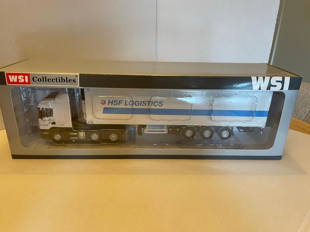 WSI Scania truck met 3-assige koeltrailer HSF Logistics, Hobby en Vrije tijd, Modelauto's | 1:50, Ophalen of Verzenden, Nieuw