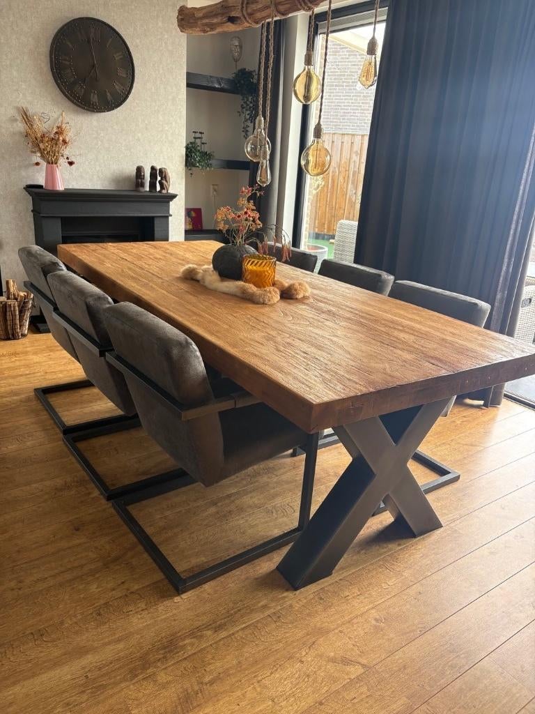 Meubelset te koop aangeboden, zeer nette status, Huis en Inrichting, Complete eetkamers, Ophalen, Zo goed als nieuw, Industrieel