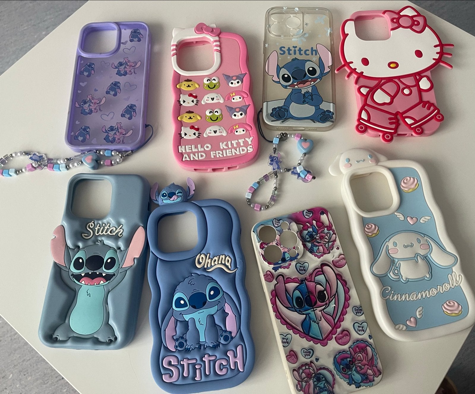 Leuke iPhone hoesjes met Stitch, Hello Kitty en Cinnamoroll, Ophalen, IPhone 14 Pro Max, Gebruikt, Hoesje of Tasje
