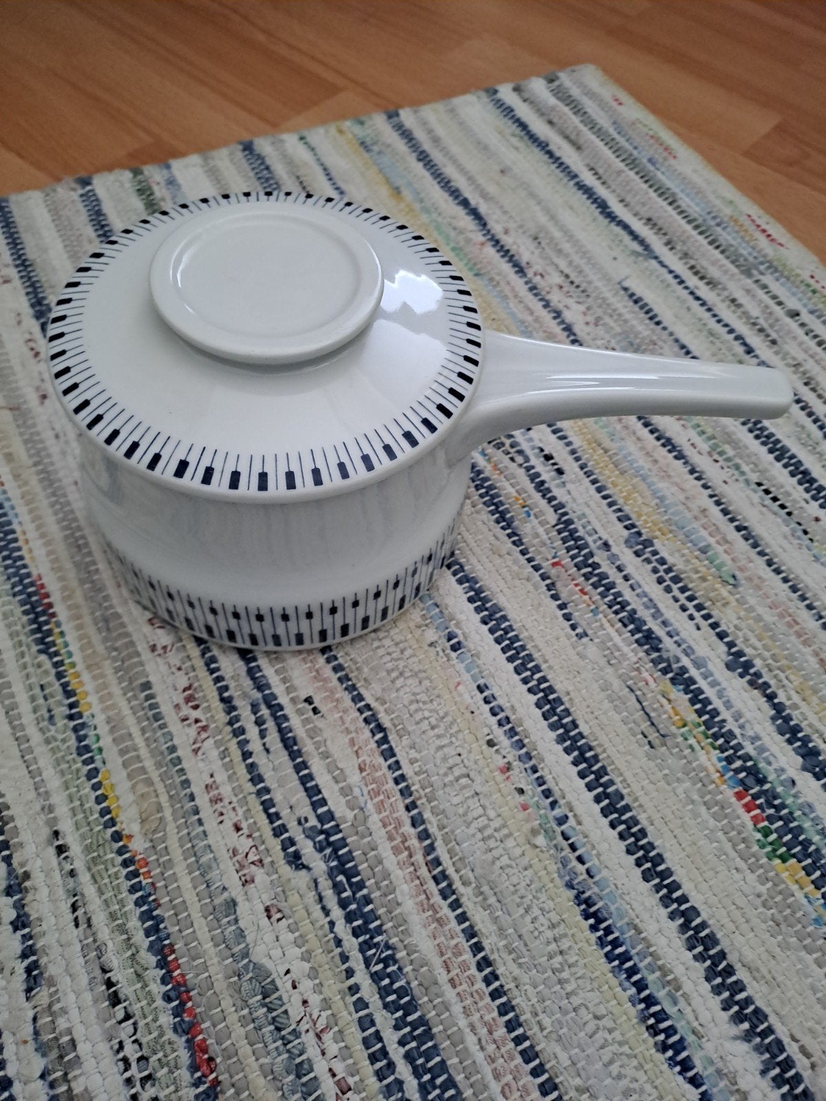 Vintage lyngby denmark porseleinen casserole jaren 60 pot, Ophalen of Verzenden