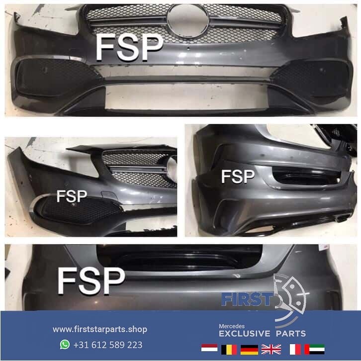 W176 Facelift AMG Voorbumper + Achterbumper compleet grijs, Gebruikt, -, Ophalen of Verzenden, -
