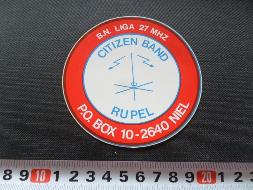 sticker niel citizen band rupel bn liga 27 mhz belgië, Ophalen, Zo goed als nieuw
