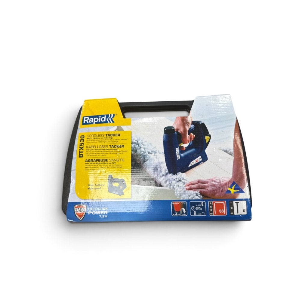 Rapid BTX530 Battery Tacker | Gebruikt | 1 Maand Garantie, Rapid, Zo goed als nieuw, Support@rapid.com, Rapid Electronics, 1-2 London Road,
Saffron Walden, Essex, CB11 4BL
United Kingdom
