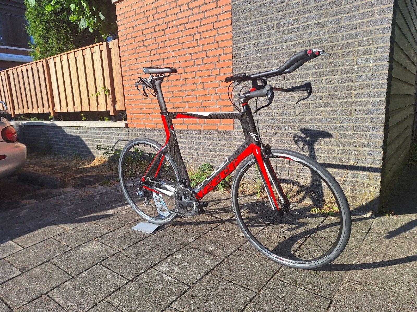 Felt B14 Carbon TT / Triathlonfiets Mt61 xl Shimano Ultegra, 28 inch, Gebruikt, Carbon, Velgrem