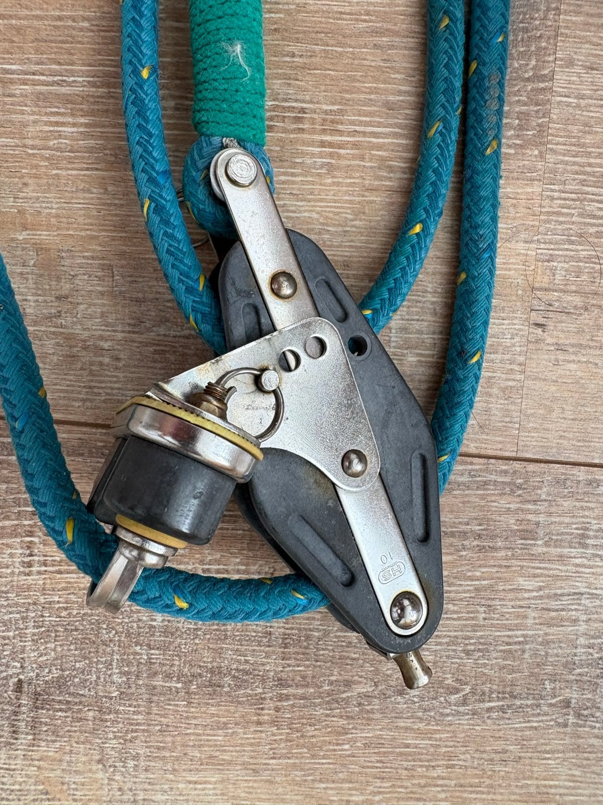 Blokken met lijn voor zeilboot, Watersport en Boten, Ophalen of Verzenden, Gebruikt, Lijn of Blok