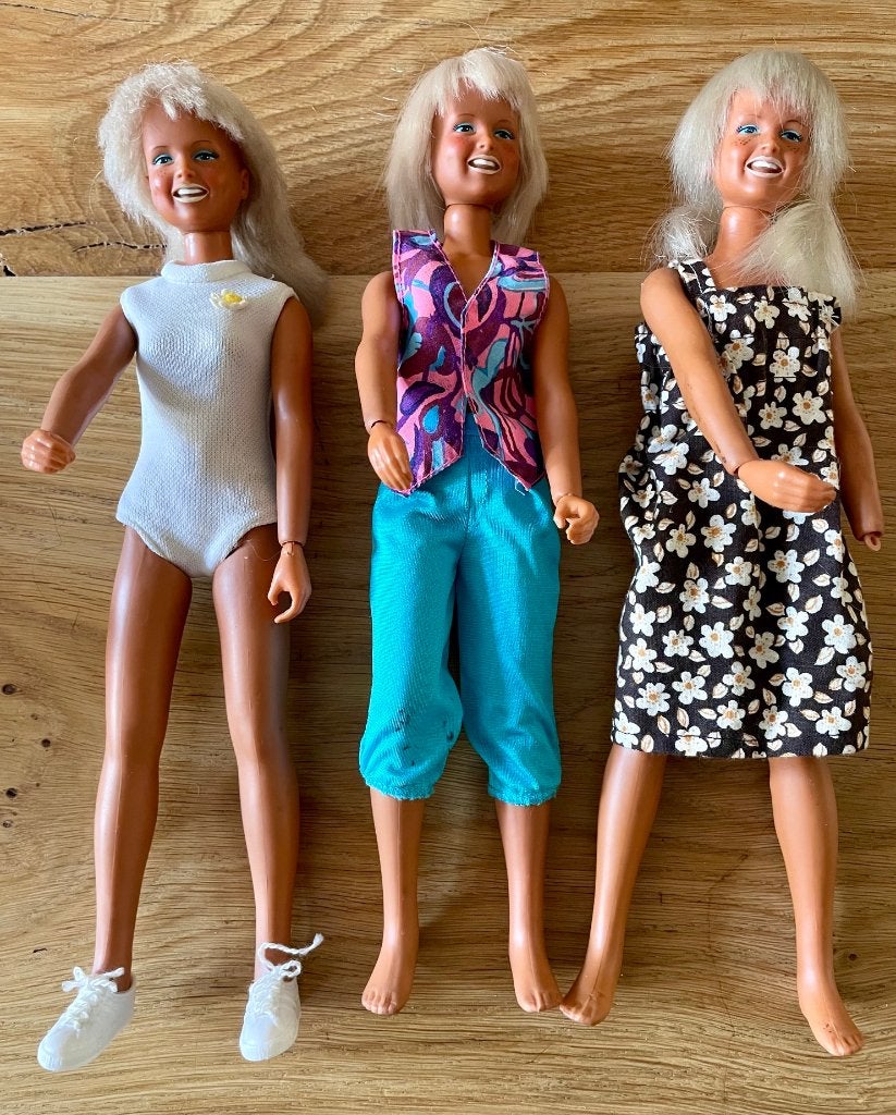 3 Dusty poppen, Kenner Blythe uit 1974, Barbie formaat, Verzamelen, Poppen, Ophalen of Verzenden, Gebruikt, Fashion Doll