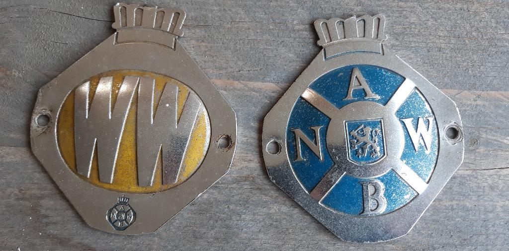 ANWB en WW emblemen, Ophalen of Verzenden, Gebruikt